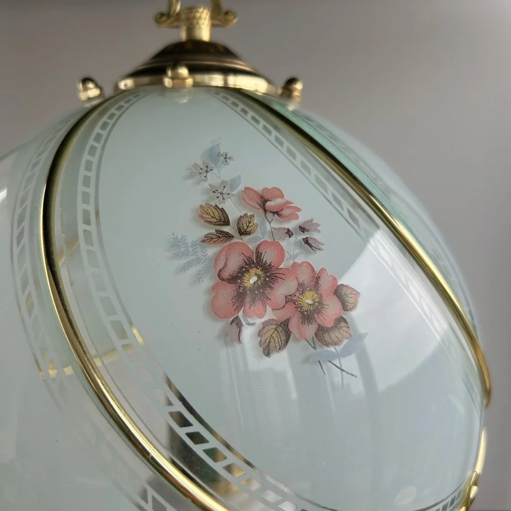 Vintage Floral Glass Touch Lamp in Tiffany Style - 1980s - Picture 3 of 13